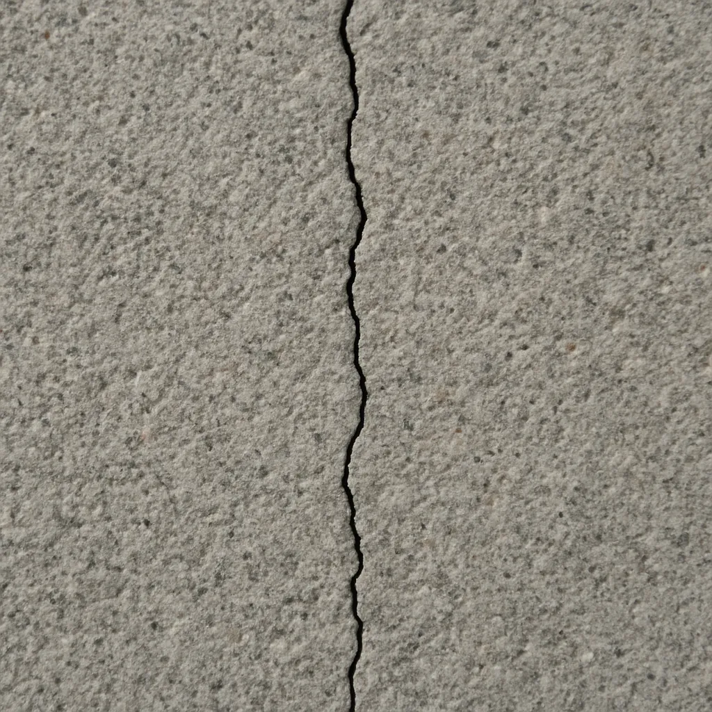 髪の毛程度の細いひびの例