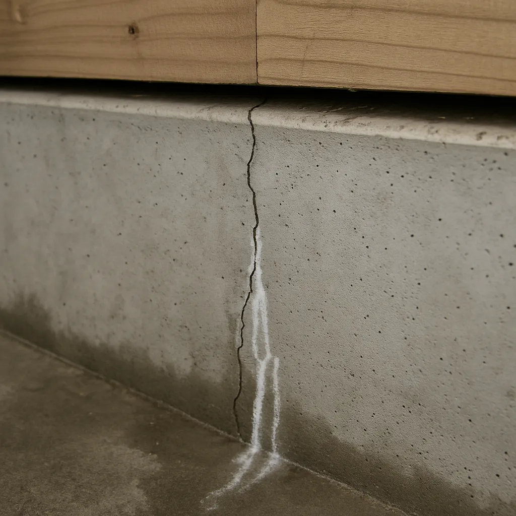 ひびから水が出るの例